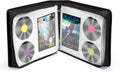 LIOVODE DVD Case 200 DVDs and 100 Booklets Capacity, CD/Blu-ray Storage Binder Case with Booklet Inserts Media Organizer Holder Black Blu ray Wallet for Car (200 Capacity)