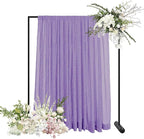 10x10FT Lavender Purple Metallic Sheer Spandex Backdrop, 1 Panel Glitter Photography Background Backdrop, Stretchy Spandex Fabric for Wedding, Party, Baby Shower, Photo Booth Decor