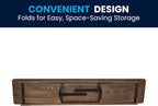 Flash Furniture Hercules 60x12 in Commercial Folding Bench, Rustic | Foldable Locking Legs, Farmhouse, Rustic