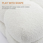 Zesthouse Square Pouf Ottoman Footstool, Modern Vanity Chair for Bedroom