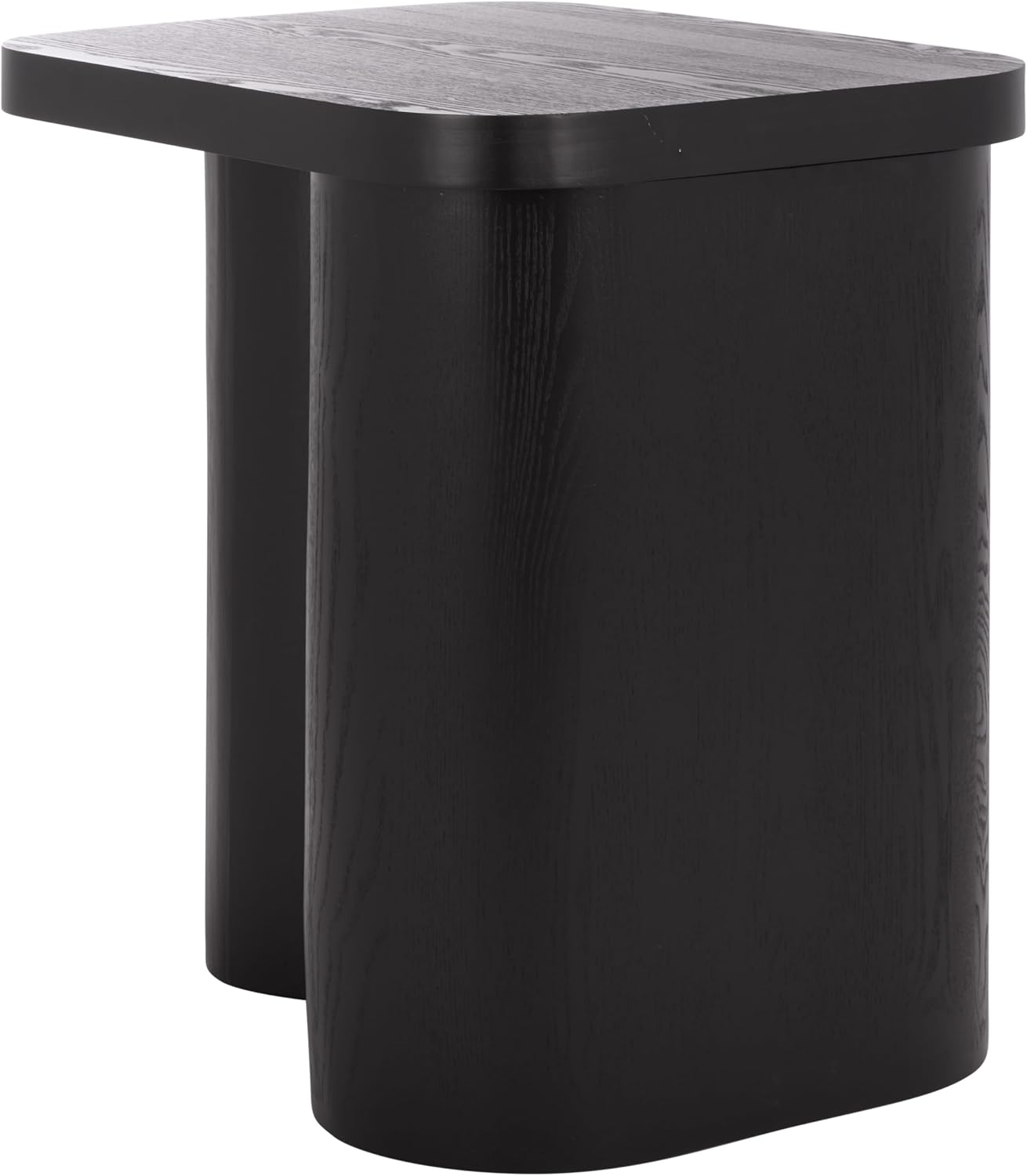 SAFAVIEH Home Collection - Ahani Modern End Table, Black Accent Side Table with Sculptural Cylinder Legs (ACC2315B)