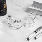 Crystal Napkin Rings Holders - 2 Inch Set of 4, Party Wedding Set Christmas Decorations for Table Dinner
