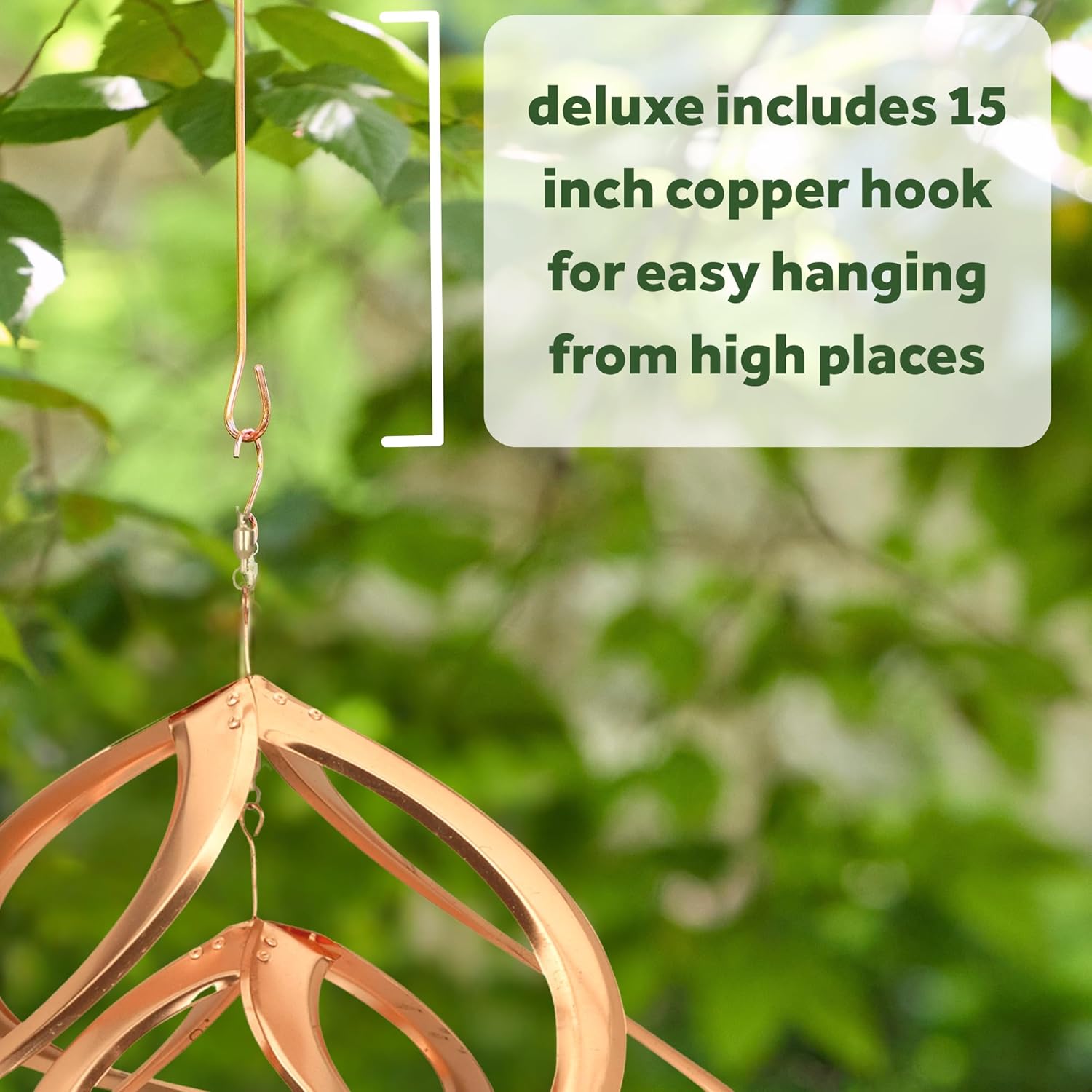 Red Carpet Studios Deluxe Double Helix Cosmix Wind Spinner, 14-Inch, Copper