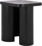SAFAVIEH Home Collection - Ahani Modern End Table, Black Accent Side Table with Sculptural Cylinder Legs (ACC2315B)