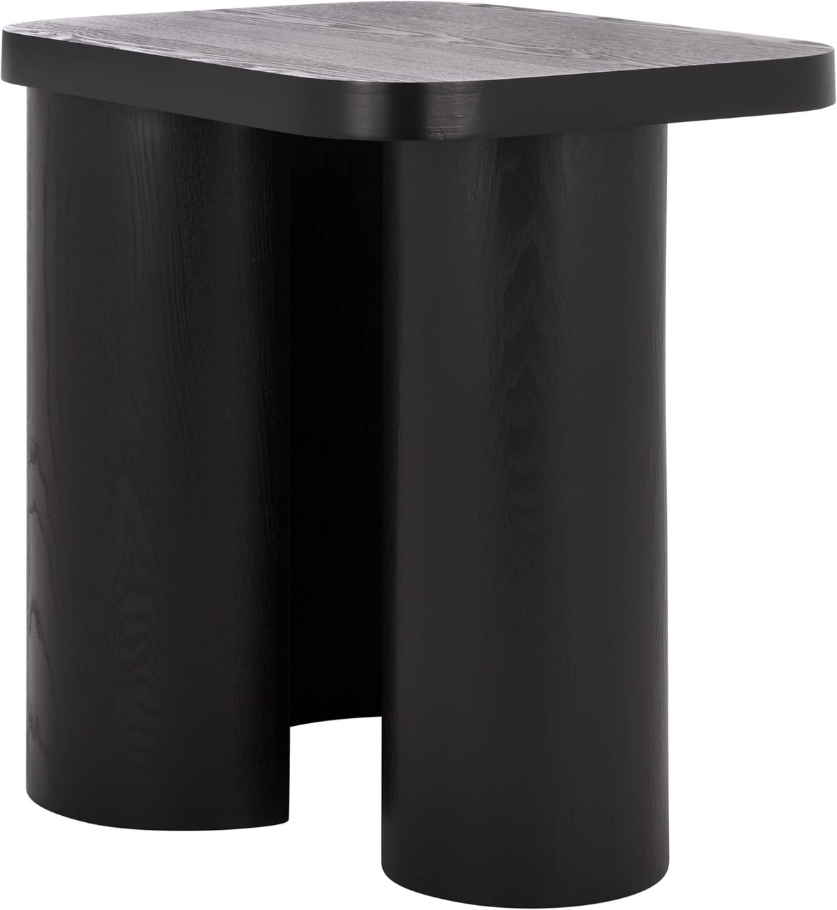 SAFAVIEH Home Collection - Ahani Modern End Table, Black Accent Side Table with Sculptural Cylinder Legs (ACC2315B)
