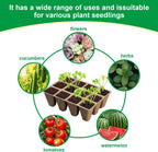 Seedling Starter Traysk,Biodegradable Seed Starter Trays for Seedlings,Eco-Friendly Peat Pots(60 Cells - 5 Pack)