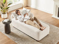 68.9" Chaise Lounge Chair Indoor with Left Facing, Chenille Beige | 2 Throw Pillows, Comfy Reading Chair, Oversized Upholstered Sleeper Chair for Living Room, Bedroom, Apartment