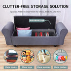 Shoe Storage Bench End-of-Bed Storage Bench End-of-Bed Bench with Storage Bed Benches for the Foot of the Large Bench for the Bedroom Living Room,and Dorm Linen-Black L39.3*W15.7*H15.7in