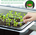 Seedling Heat Mat with Thermostat 40-108 Degrees Fahrenheit Warming Pad, Warm Hydroponic Heating Pad with Controller for Germination, 10" x 20.75" UL & MET-Certified