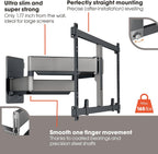 Vogel's TVM 5855 Full-Motion Ultra Strong TV Wall Mount for Large and Heavy TVs up to 100 inches and 165 lbs, Swivels up to 120°, Max. VESA 600x400, Universally Compatible