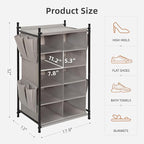 STORAGE MANIAC Shoe Cubby Organizer, Free Standing Shoe Cube Rack for Entryway, Bedroom, Apartment, Closet, 10-Cube Gray