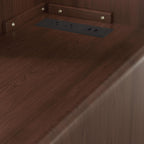 GDFStudio End Table with 2 Drawers & 3 Open Shelves, Corner Side Table with Reversible Top Shelves & Charging Station, 2 USB Ports & AC Outlets, Ideal for Bedroom & Living Room, Walnut Finish