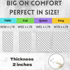 MIINA Japanese Futon Mattress, Made in Japan Twin (39"×78") White, Foldable Floor Lounger Bed Tatami Mat, Roll Up Sleeping Pad, Shikibuton