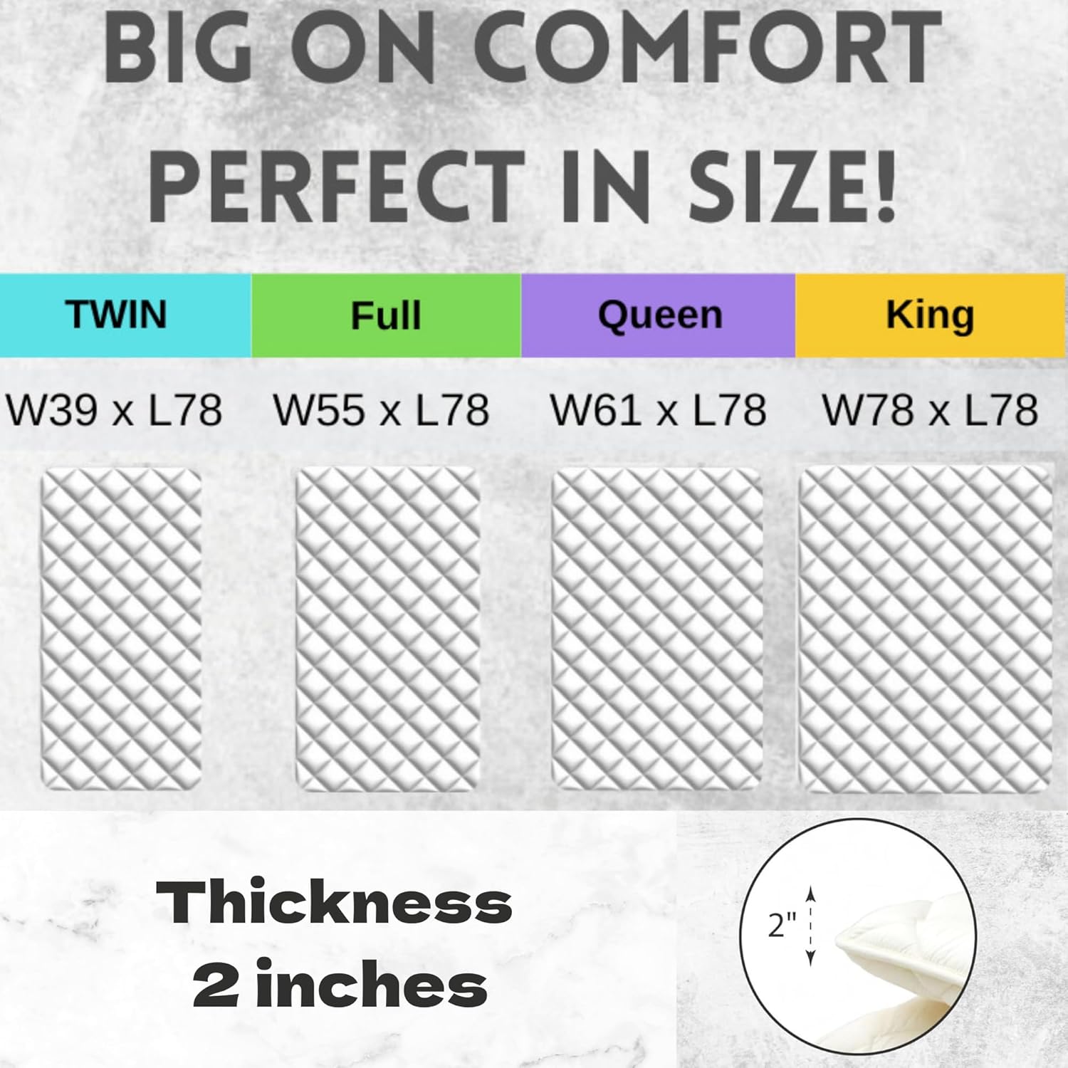 MIINA Japanese Futon Mattress, Made in Japan Twin (39"×78") White, Foldable Floor Lounger Bed Tatami Mat, Roll Up Sleeping Pad, Shikibuton