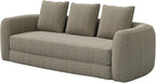 Curved Convertible Futon Sofa Bed,Modern Sleeper Couch,Curved Modern 3 Seater Cloud Couch