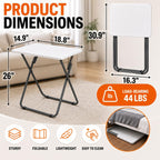 Gocamptoo Portable Folding TV Dinner Tray Table Set of 2 | No Assembly Required TV Dinner Table with Sturdy MDF Top