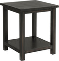 Coaster Home Furnishings - Concord - Wood - 1-Drawer Square End Table with Planked Top, Louvered Drawer and Metal Knobs - Living Room - 24-Inch - Distressed Java - 710566