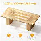 Dining Table for 4-12 People, Modern Wood Kitchen Table with Storage Cabinets, Dining Room Table for Kitchen Living Room Apartment, Space Saving Rectangle Table.