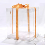 5-Pack 14-Inch Extra Large Square Cake Box (14x14x12 inch) | Statement Gift Box with Ribbon Make a Grand Impression for Weddings, Large Parties, and Corporate Events – Premium Oversized Container