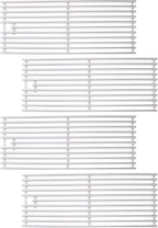 4 Pc 304 Heavy Duty Cast Stainless Steel 5/16" Rod BBQ Cooking Grill Grates Replacement Parts for Blaze Grill 3, 4, 5 Burner Blaze Grill Models, AOG, RCS, Summerset Sizzler, Stainless Steel 18 x 7-3/8