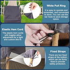 Patio Chair Cover, Waterproof Heavy-Duty Patio Furniture Cover, Outdoor Swivel Chair Cover (Grey-1 Pack)