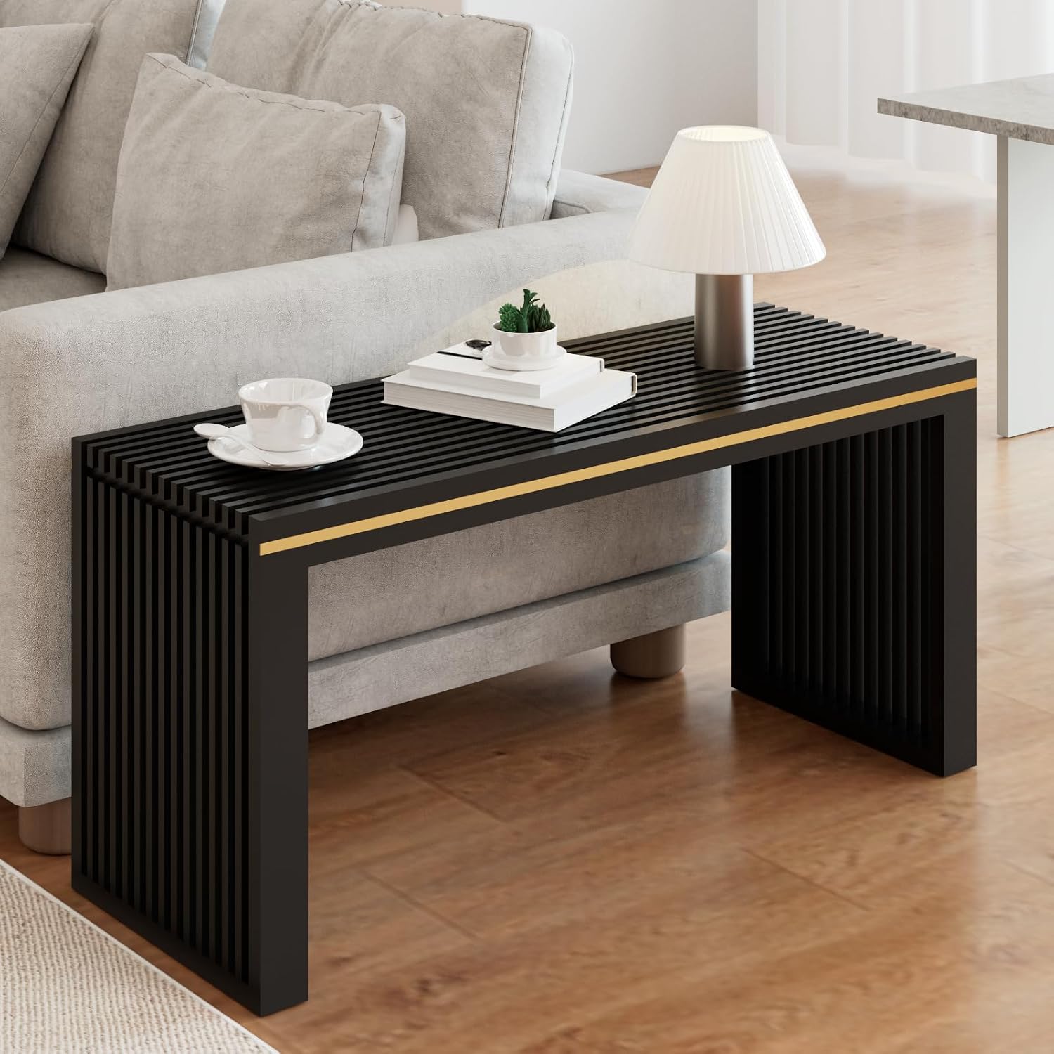 APRTAT Bamboo Dining Bench Indoor Long Entryway Shoe Rack Benchs,Outdoor Modern Wood Benches 35 Inch Bamboo Bench for Living Room Hallway Bedroom Bathroom