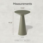COZAYH Small Pedestal End Table Round Farmhouse Martini Table Wood Plant Stand Rustic Drink Table for Small Space Living Room, Sage Green