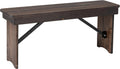 Taylor & Logan Ingles 40'' x 12'' Mahogany Solid Pine Folding Farm Bench