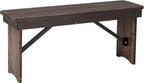 Taylor & Logan Ingles 40'' x 12'' Mahogany Solid Pine Folding Farm Bench