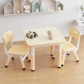 IDEALHOUSE Adjustable Height Kids Table and 2 Chairs Set – Writable Whiteboard Top, Non-Slip Legs, Easy to Clean, Ideal for Toddlers and Children Ages 2-10, Multi-Activity Table for Home, Nursery,
