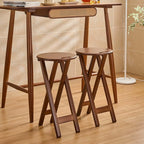 Folding Bar Stool 24.8 Inches Foldable Kitchen Bar Stool for Adults Counter Height Barstools Backless Folding High Stools for Outdoor Kitchen Island with Handle and Chair Cushion (1)