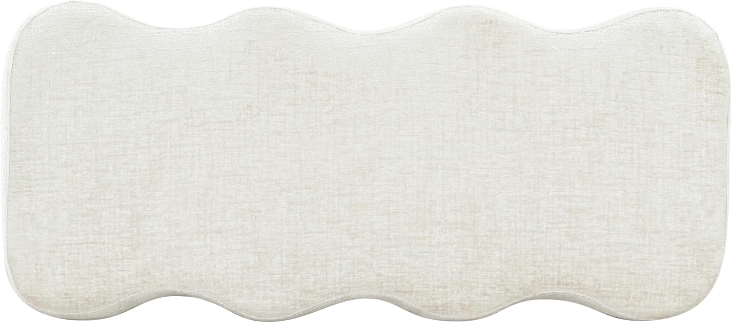 SAFAVIEH Couture Collection Jacqualessa Cream Chenille Bench (Fully Assembled)