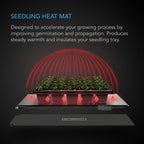 AC Infinity SUNCORE H7, Seedling Mat 48” x 20.75” with Digital Thermostat Controller for Exact Temperature Levels, Waterproof Heating Pad for Indoor Gardening, Hydroponics, Germination, Cloning