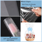 woric 12PCS Large Clear Cellophane Gift Bags 30x40 Inch | Cellophane Wrap for Gift Baskets Bags for Baby Shower Raffle Back to School Teacher Gift Birthday Party Bridal Shower