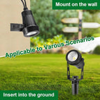 Low Voltage Landscape Lighting, 6 Pack Outdoor Spot Lights with Transformers, 12V Warm White Landscape Spotlights IP65 Waterproof Plug in Outdoor Uplights for Yard House Pathway Tree Pools