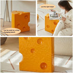 Coffee Table Cheese-Shaped Triangle Resin Side Table Multifunctional Sofa Stool Nightstand for Small Living Room Long-Lasting(Purple,L)