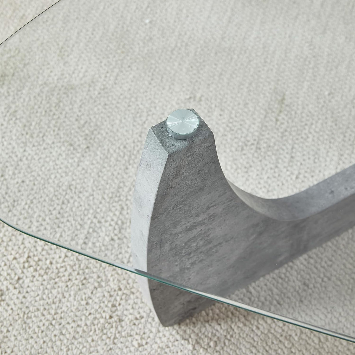 Btrpily Wooden Coffee Table - Modern Marble Coffee Table， Contemporary, Stylish, High-End Furnishing for Your Living Room (Marble Stone, Triangle)