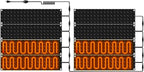 Riakrum 8 Pcs Heated Snow Melting Mats Outdoor, 10 x 30 in Winter Anti-Slip Heated Rubber Mat for Walkways Decks and Sidewalks, Snow and Ice Melting Pads Connection with 9.84 ft Power Cord