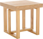 SAFAVIEH Home Collection Otaki Natural Brown Square Top Solid Wood End Table