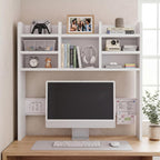 37 Inch White Desk Hutch Dorm Top Only with Felt Board for College