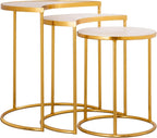 First of a Kind Side Table in Gold Iron
