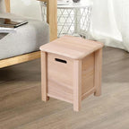 Wooden Foot Stool with Drawer Footstool Garden Display Stand Footrest Ottoman for Doorway Living Room Entryway Bedroom Dorm, 30cmx30cmx35cm
