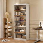 Vyre 70.8" Tall Farmhouse Modular Kitchen Pantry Cabinet, Wooden Storage Hutch with 6-Tier Adjustable Shelves, Set of 3, White