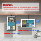 Under Cabinet Mount for Echo Show 15, Height Adjustable | Aluminum, Height Adjustable, Swivel Left to Right, Up and Down Tilt, 360° Rotation, Also Fits Show 21, Black