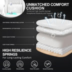 White Gaming Chair,Ergonomic Massage Office Desk Chair with Footrest | Pocket Spring Cushion,Reclining,Thick High Back,Headrest and Lumbar Support,Adjustable Leather Computer Chair Gamer Chair
