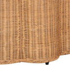 bali & pari Palm Bohemian Honey Scallop Rattan End Table
