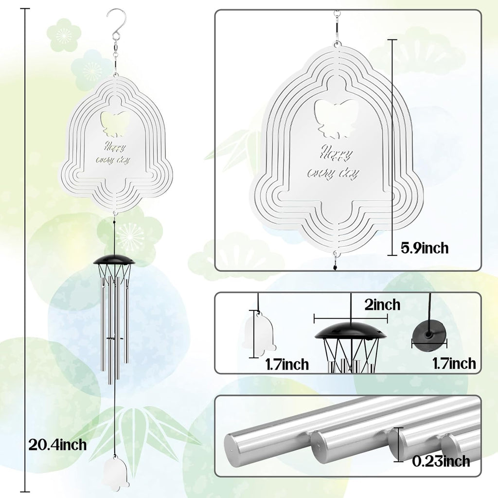 Wind Chimes with Bells Wind Spinner, Outdoor Garden Decor Wind Spinner, Gifts for Women, Mom, Retirement, Teacher, Parents Birthday, Memorial Gift for Garden Porch Patio Home Decor