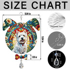 West Highland Dog Ears Wind Spinner, West Highland Wind Spinner Hanging for Yard and Garden V02