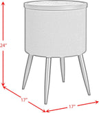 Picket House Furnishings Nebula Round Smart End Table in Black