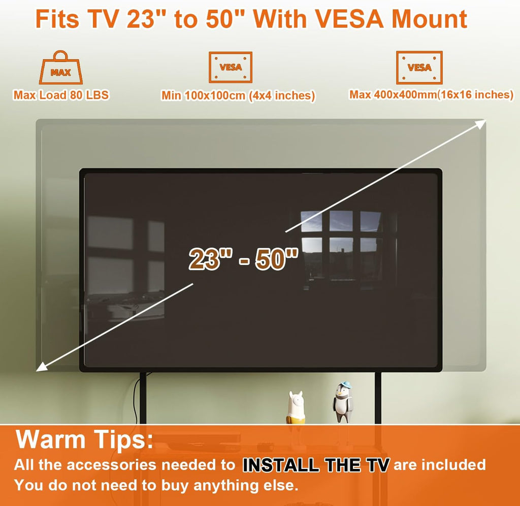 23 Inch to 50 Inch Floor Small Corner TV Stand with Storage Shelves for Living Room Bedroom, Universal Floor Television Stands with Mount, Rustic Brown Corner TV Table Desk Shelf for Small Space